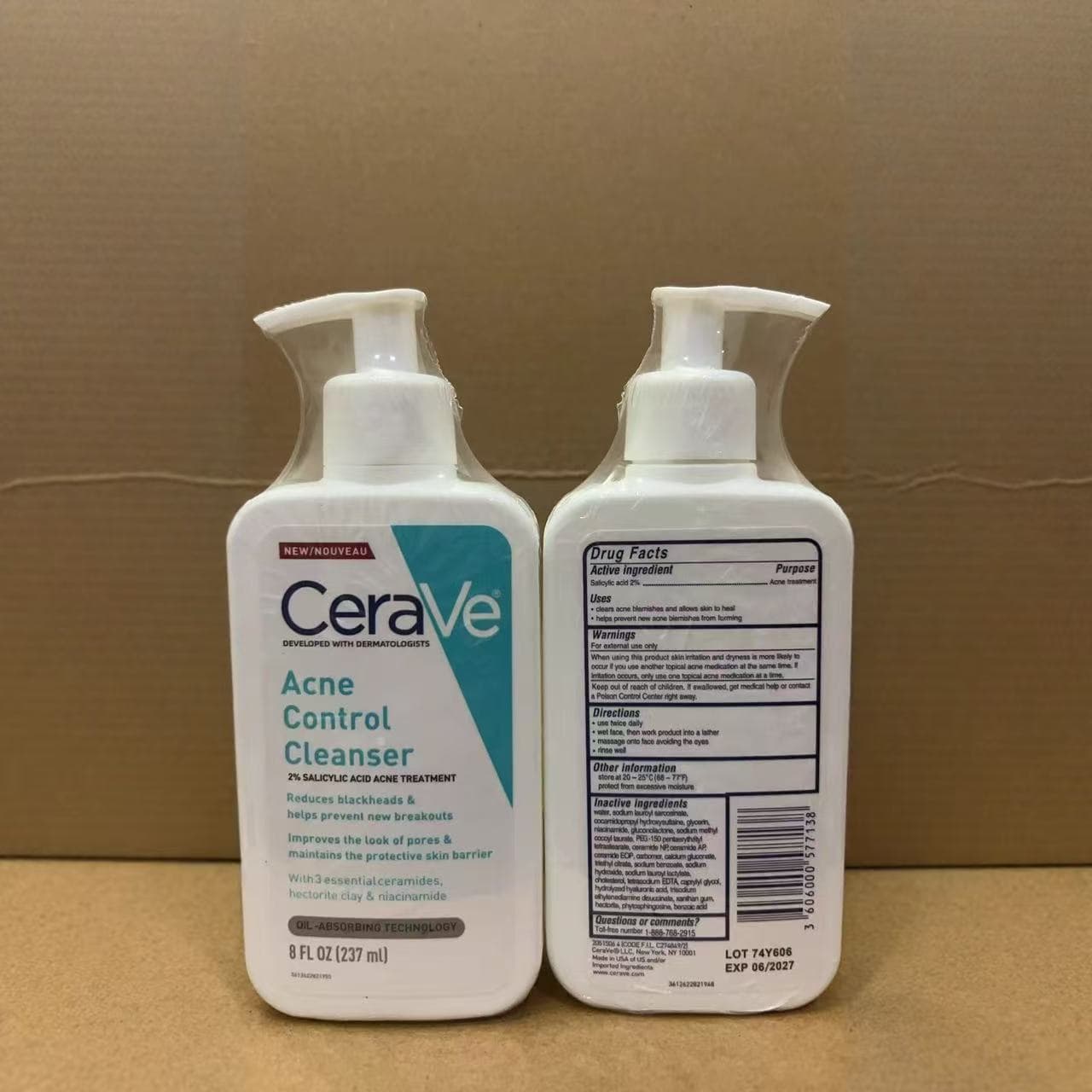 Cross-border skin-friendly soothing cleansing foam cleansing gel 236/237/473ml facial cleanser