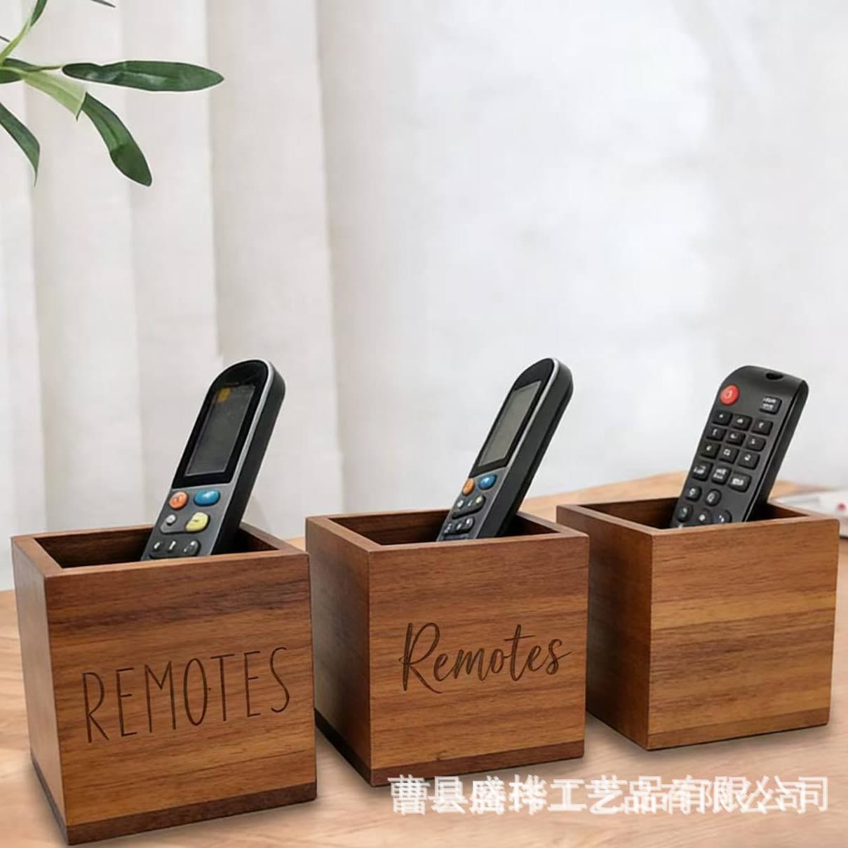 Wooden Desktop Storage Box for Home, Pen Holder, Living Room Remote Control Organizer, Wooden Storage Box