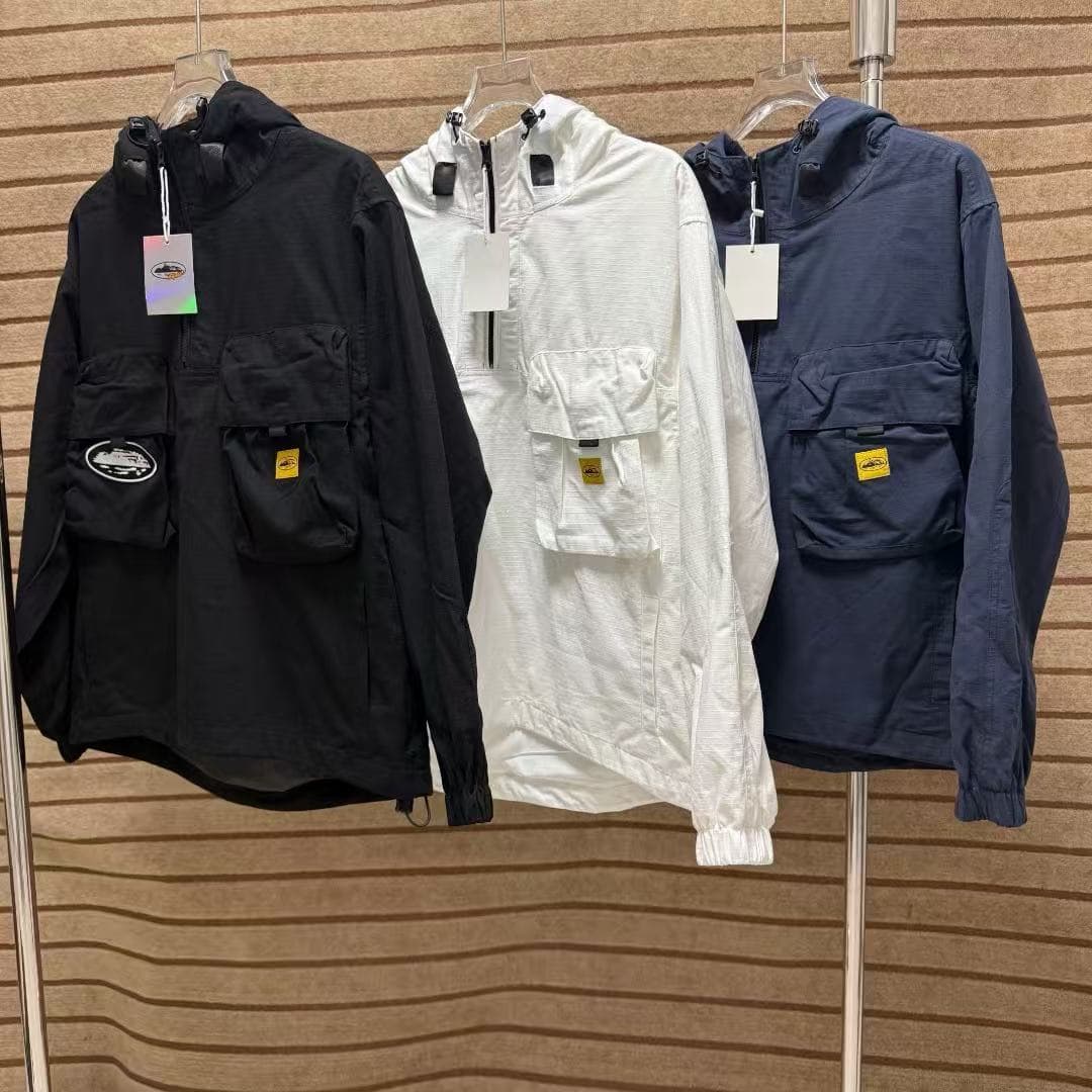 Corteiz cross-border Alcatraz storm half-zip work jacket with double three-dimensional large pockets on the chest American style
