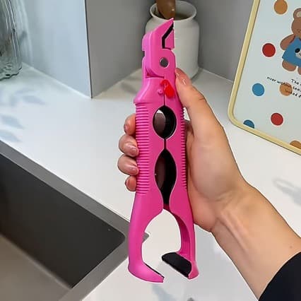 3-in-1 Heat-Resistant Clip, Bottle Opener and Bowl Gripper, Silicone Non-Slip Tongs, Kitchen Plate and Bowl Insulating Carrier