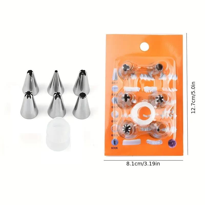 Stainless Steel Piping Tip Set Cake Decorating Tools Cream Icing Piping Nozzles Small Size OPP Bag with Card Packaging In Stock