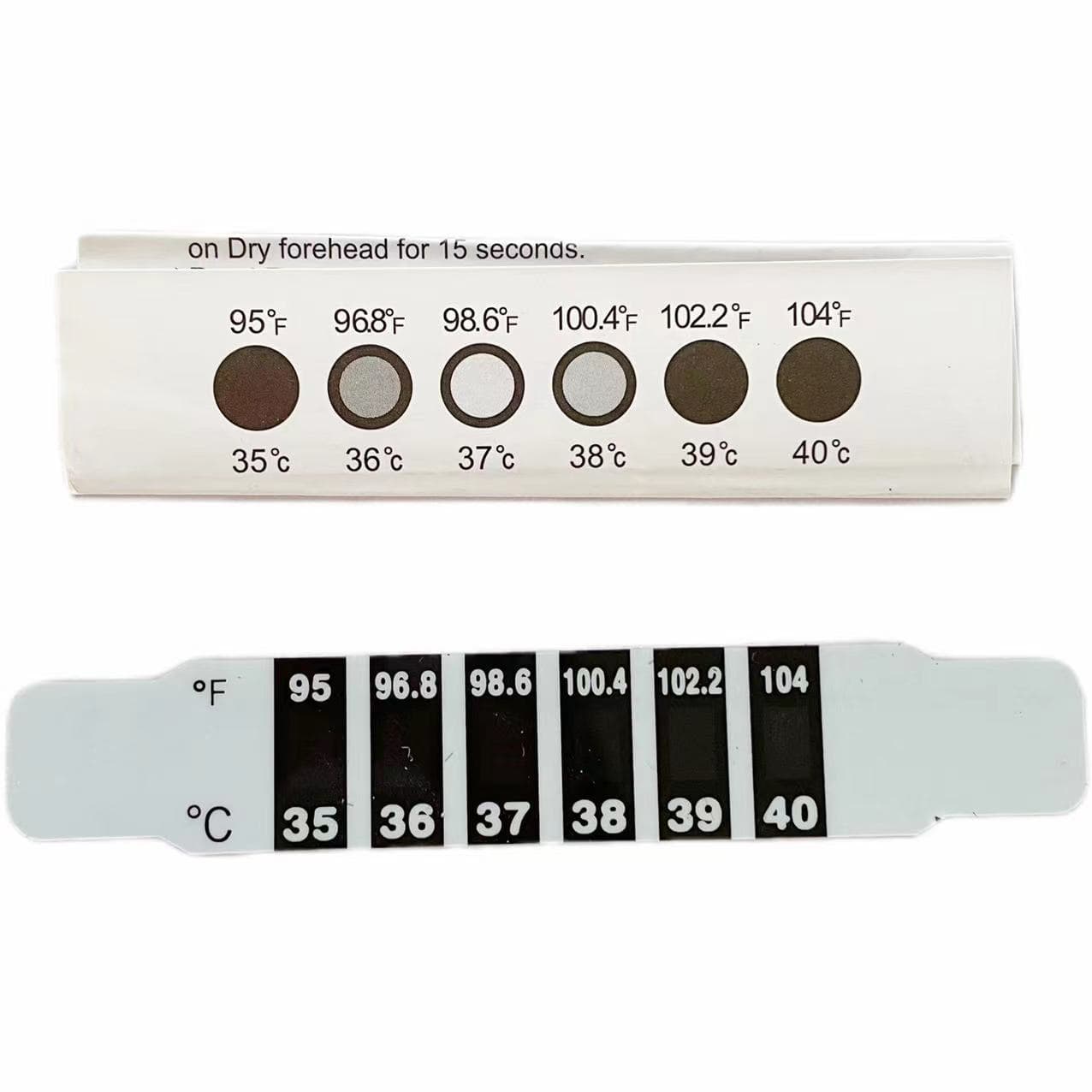 Forehead Thermometer with LCD Color-Changing Strip, Flexible Infant Temperature Measurement