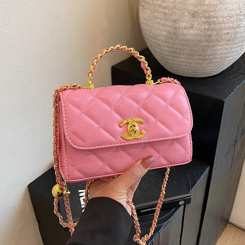 Cross-border chic handbag women 2025 new versatile shoulder square bag light luxury crossbody diamond quilted chain bag