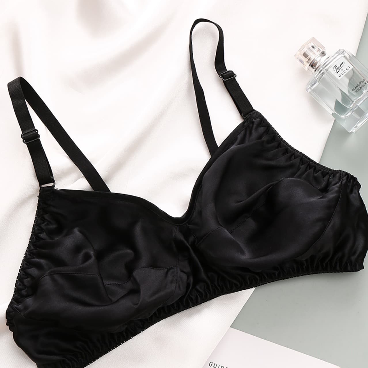 Thin Silk Bra Wireless Sponge-free Comfortable Breathable Silk Chest Wrap Women's Seamless Underwear