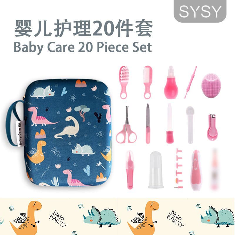 Export-only Children's Electric Nail Grinder, Baby Comb Brush, Nasal Aspirator, Scissors, Silicone Brush, Medicine Feeder, Care Set