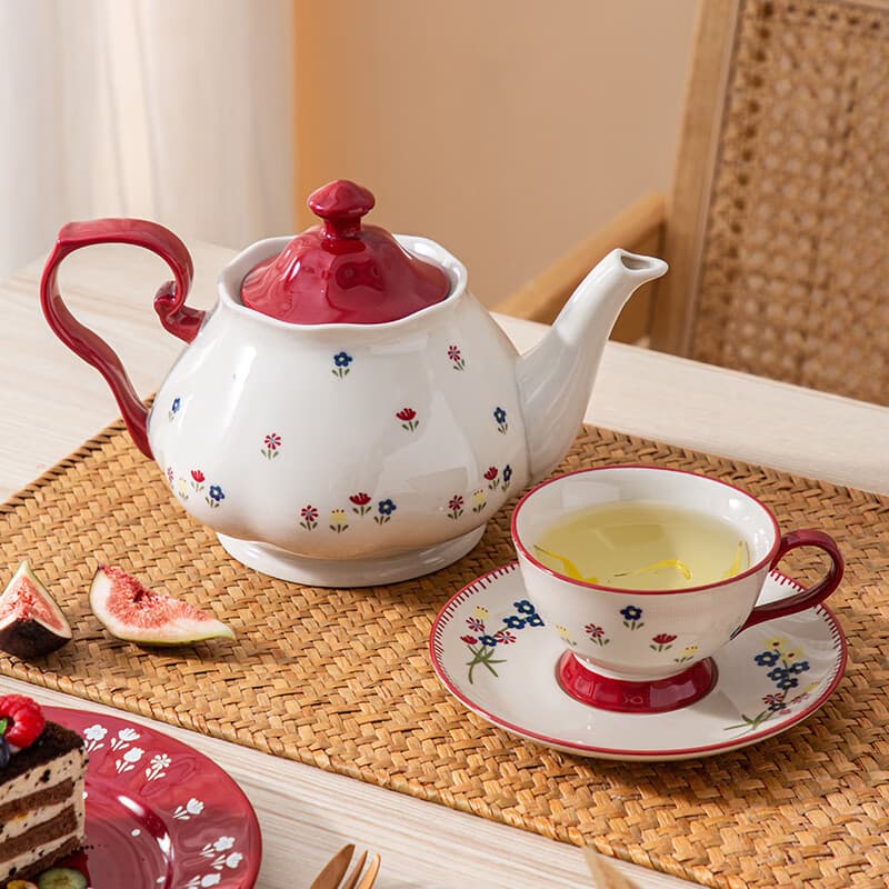 Shunxiang Coffee Cup Set Tea Set Home Water Cup Afternoon Tea Tableware Coffee Cup Saucer Teapot Set Gift Box