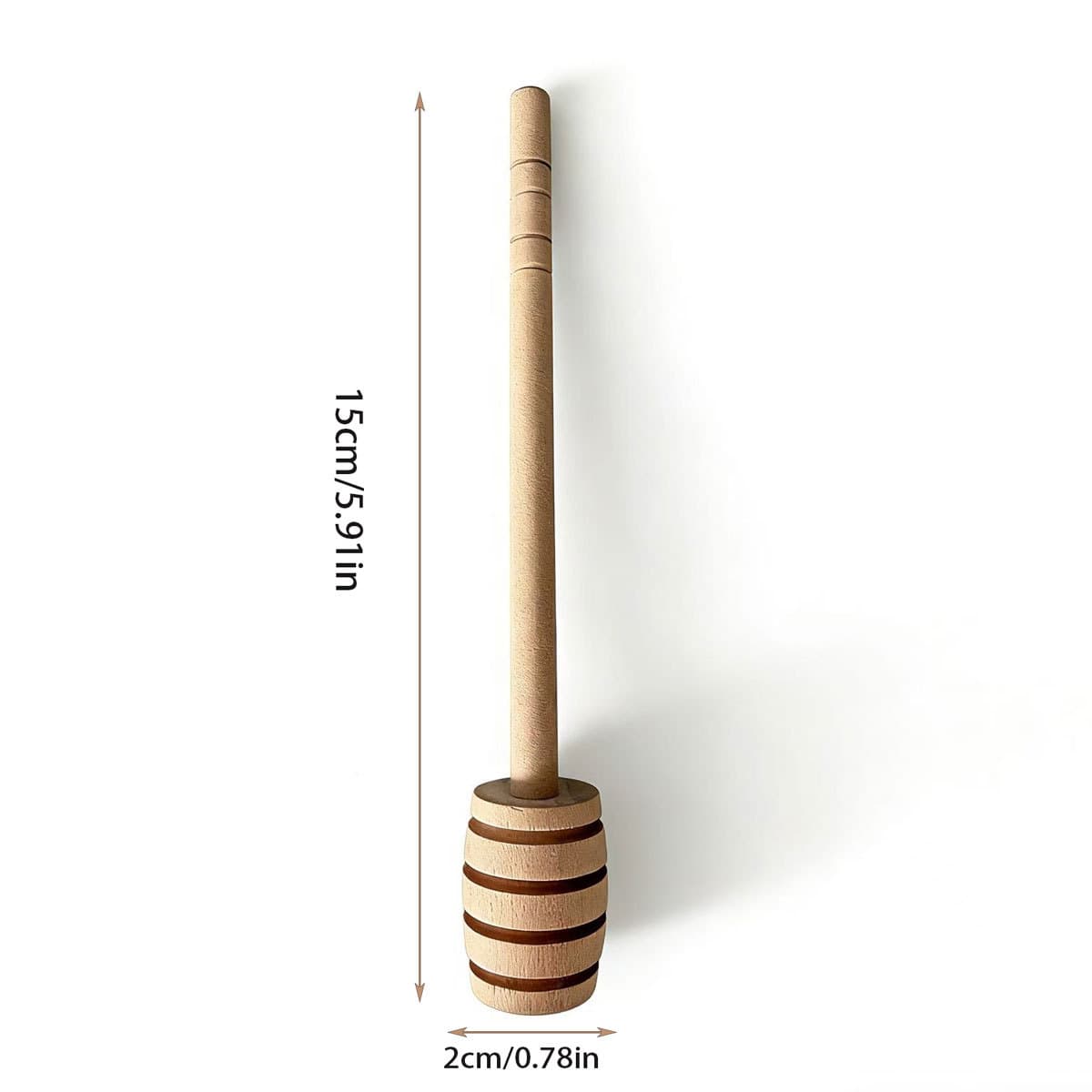 High Borosilicate Glass Sealed Jar with Bamboo Wood Lid and Stirring Rod, Transparent Honey Jar, Stylish Home Storage Container