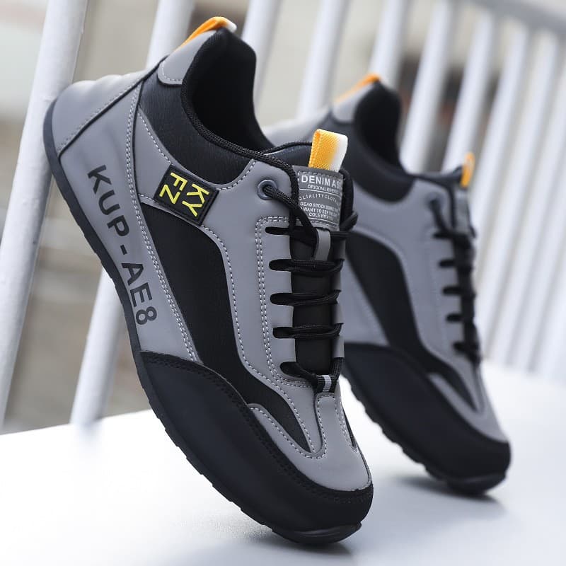 2024 Autumn/Winter New Men's Leather Casual Sports Shoes, Soft Sole, Lightweight, Hidden Height Increasing Shoes, Wholesale Shoes