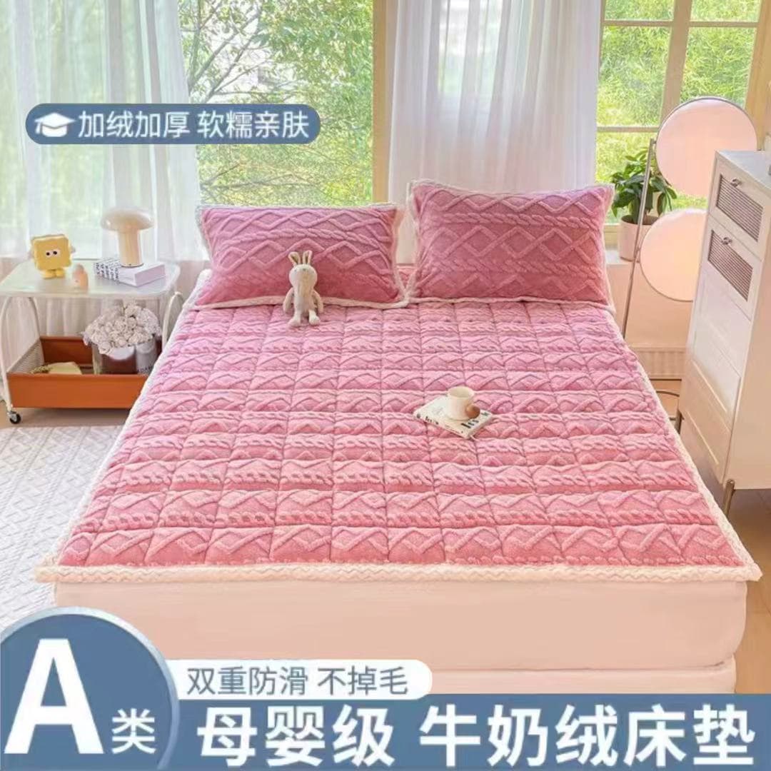 Class A Lamb Fleece Soft Mattress Winter Taf Fleece Student Dormitory Mattress Warm Corn Fleece Bed Underpad Home Comfort