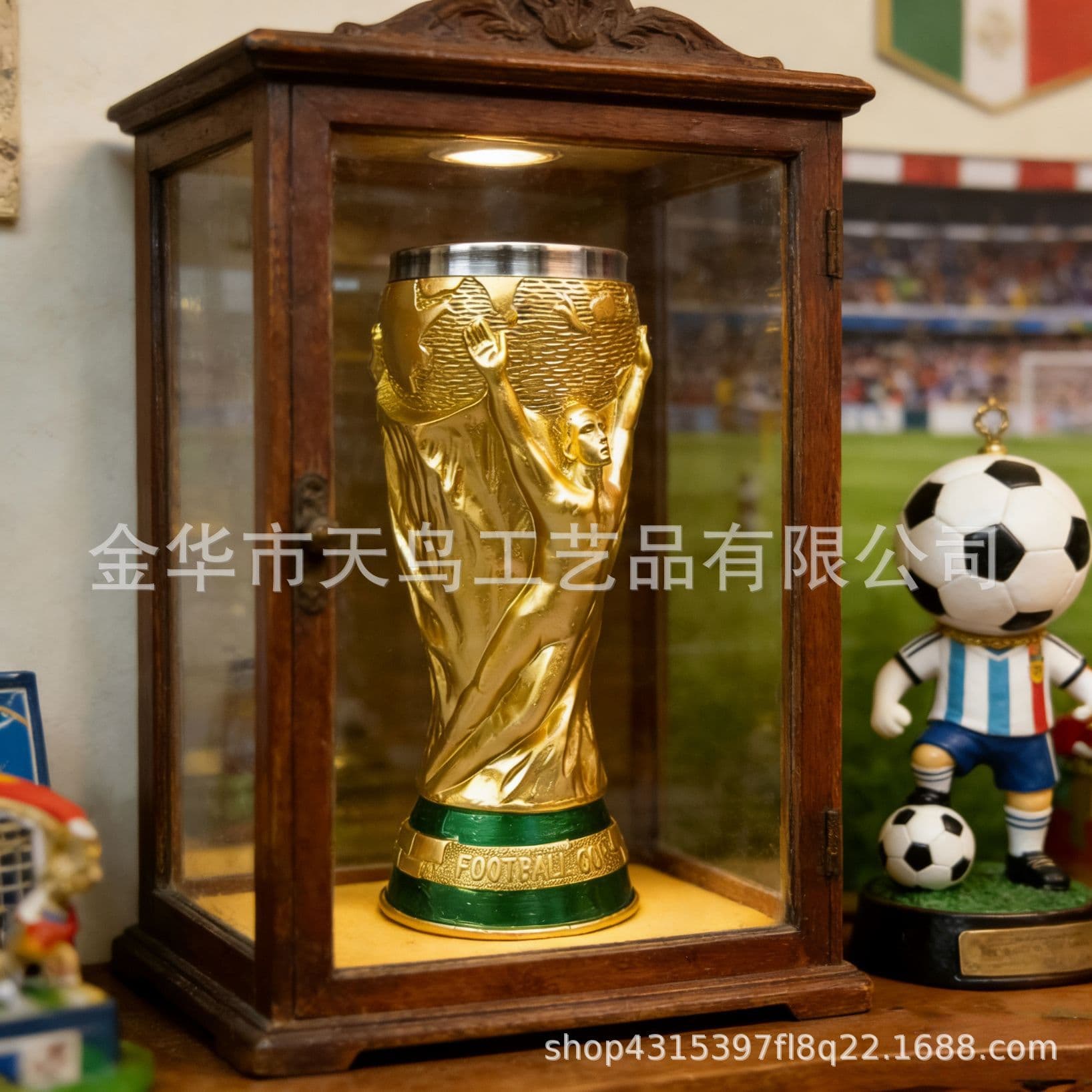Cross-Border New Product World Cup Shape Beer Mug 2026 USA-Canada-Mexico World Cup Hercules Mug