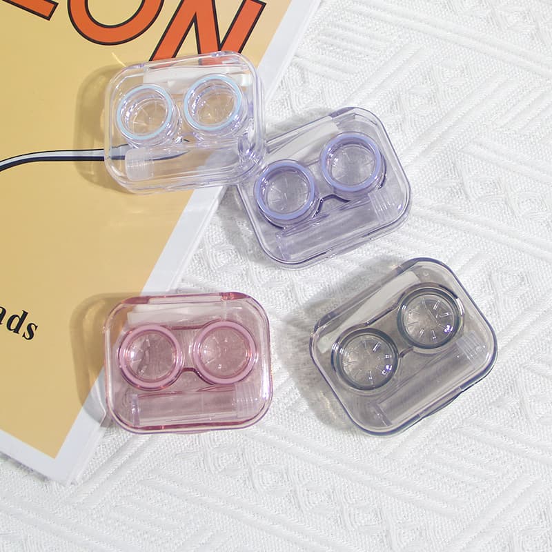 Lightweight Ins Style Creative Invisible Glasses Box Portable Transparent Mini Simple One-piece Companion Box Beauty Pupil Link
