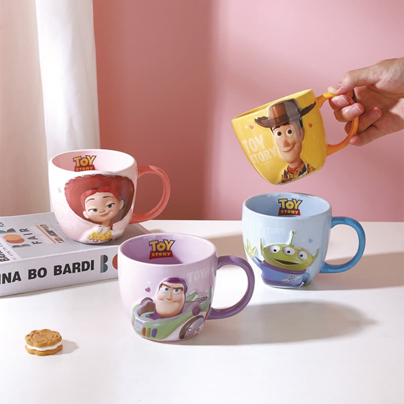 Disney Toy Story Ceramic Mug Home Breakfast Cup Children's Milk Cup High-Looking Student Water Cup