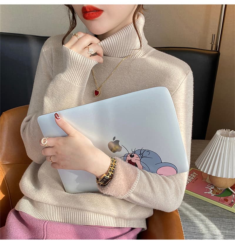 Women's winter 2022 new velvet thickened sweater turtleneck bottoming shirt with autumn and winter warm clothes and stylish tops