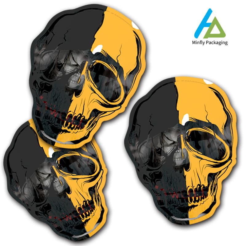Skull mask self-sealing special-shaped packaging plastic food hot-selling cartoon child-proof betel nut tobacco leaf bag wholesale