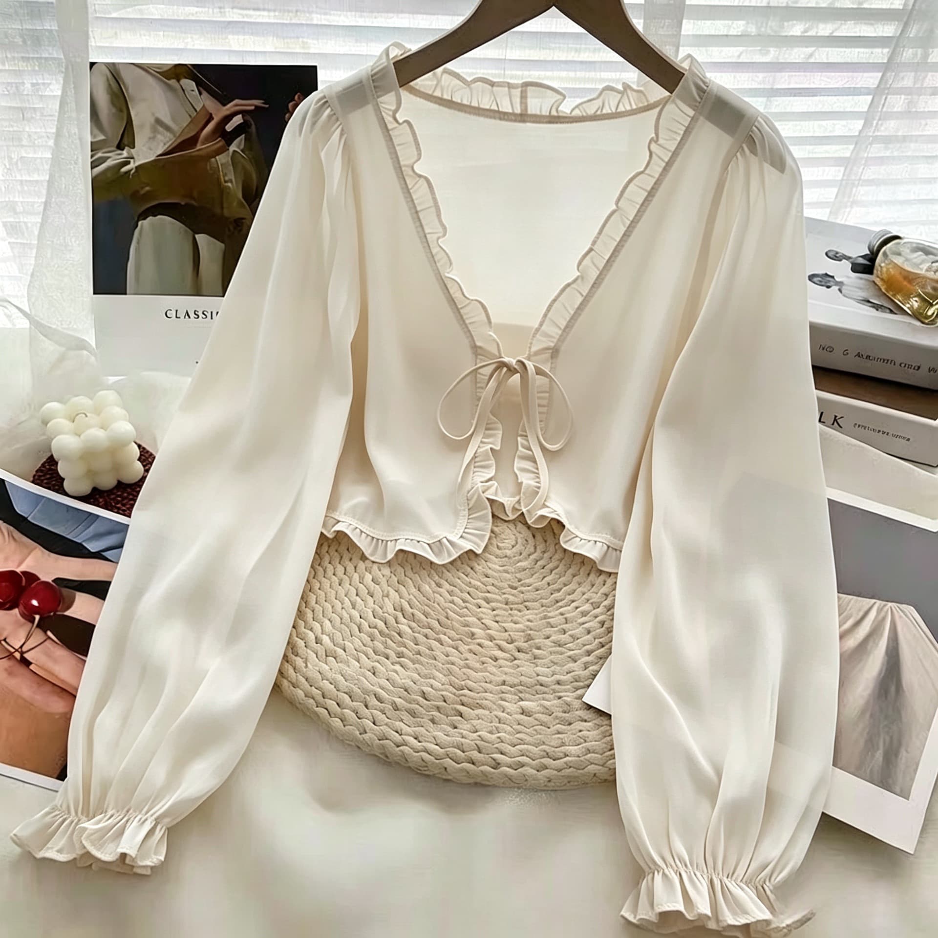 Chiffon Cardigan with Small Shawl and Camisole Dress, Summer Sun Protection Clothing for Female Students, Super Fairy Short Style