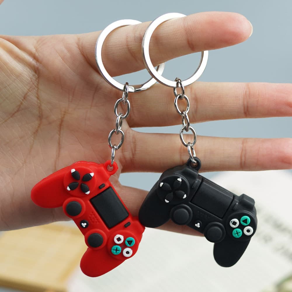 Creative cartoon game console key chain simulation ps game doll key chain key pendant street stall night market gift