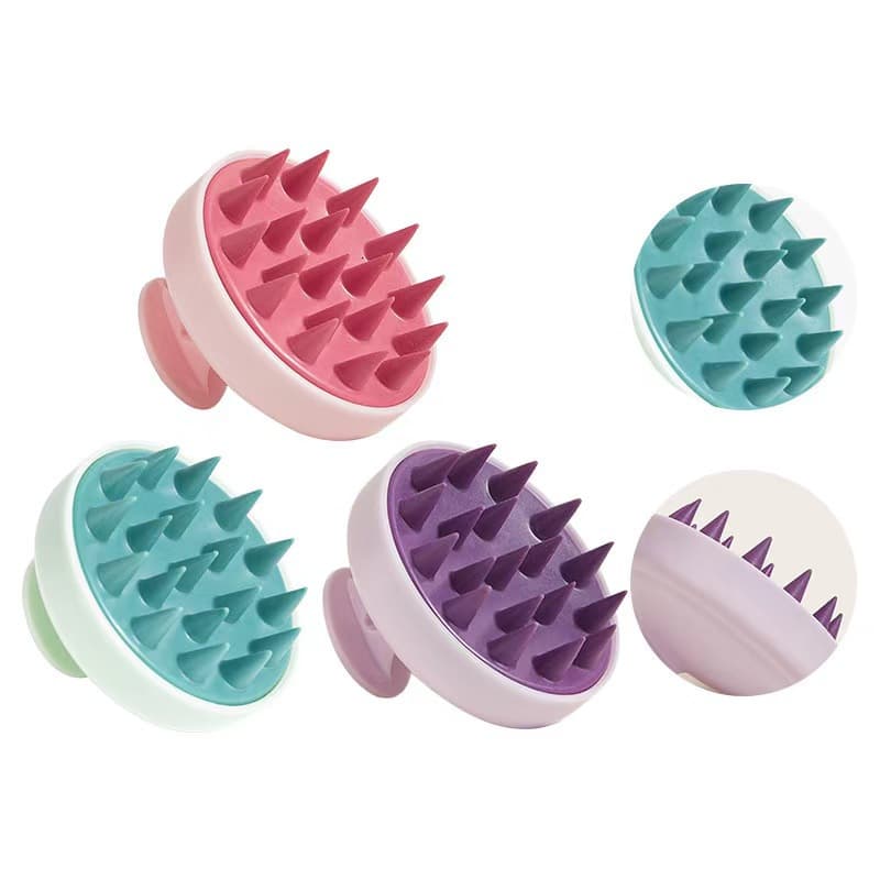 Wholesale Scalp Massage Brush Multi-Functional Shampoo Comb Wet and Dry Use Soft Silicone Shampoo Brush
