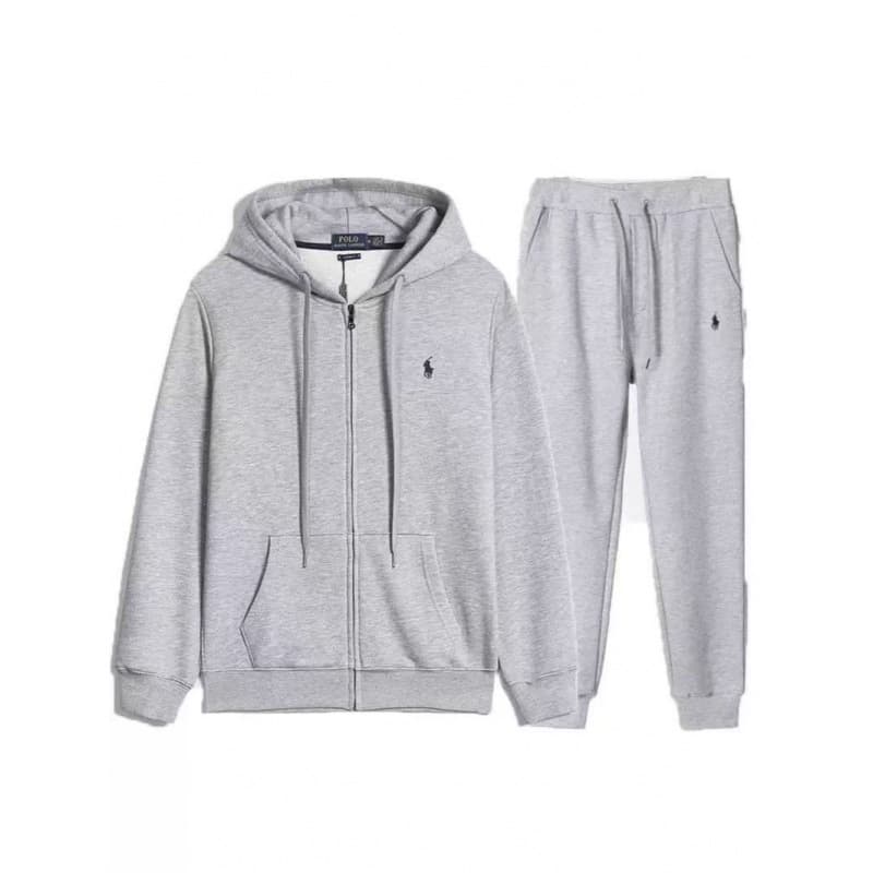 Embroidered Pony Logo Cardigan Hoodie Cross-Border Set Men Women Spring Autumn Set Hooded Jacket Casual Pants Set