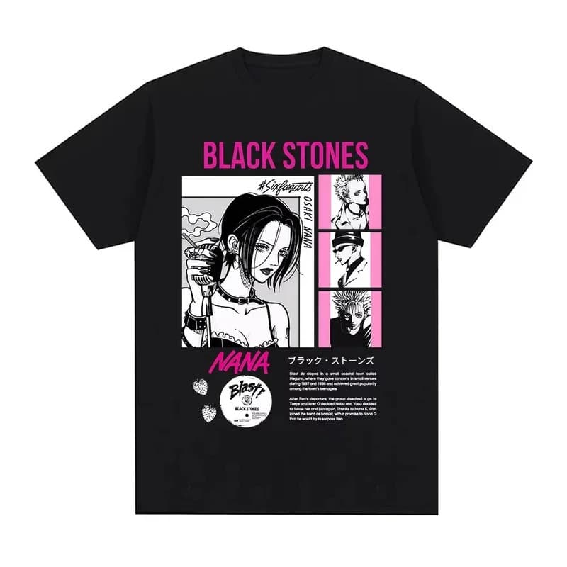 【Cross-border EU Size】Anime Nana Osaki Black Stones Graphics Cotton