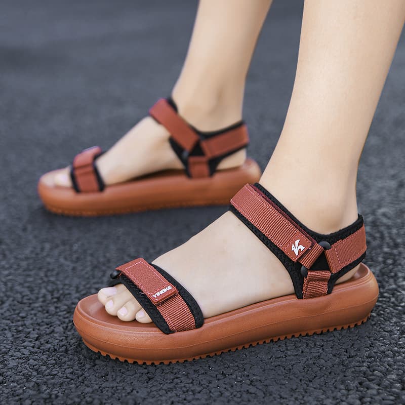 2023 New Women's Summer Sandals Korean Style Cloud-like Soft Sole Thick Bottom Sandals Non-slip Wear-resistant Slippers