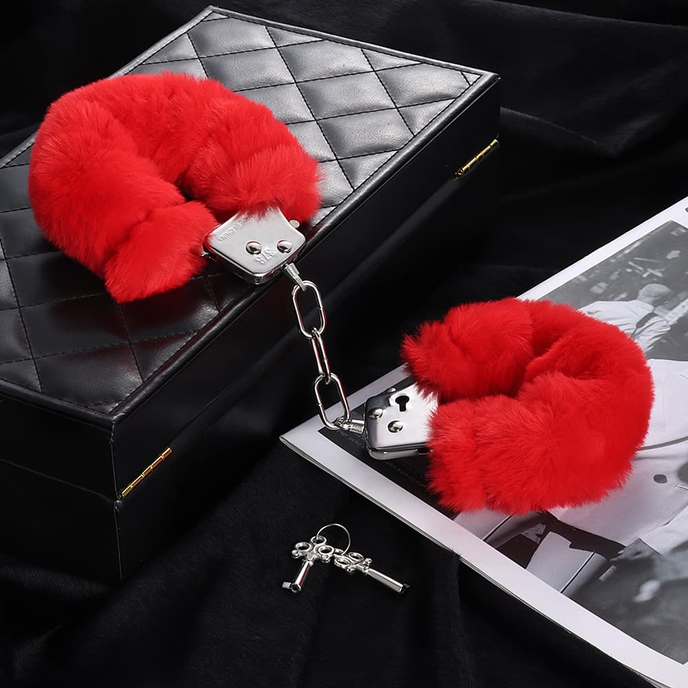 SM Plush Thickened Handcuffs Soft and Skin-Friendly Adult Couple Restraint Flirting Props