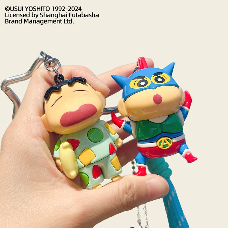 Official Crayon Shin-chan Keychain Pendant Backpack Charm Cartoon Figure Doll Toy Gift