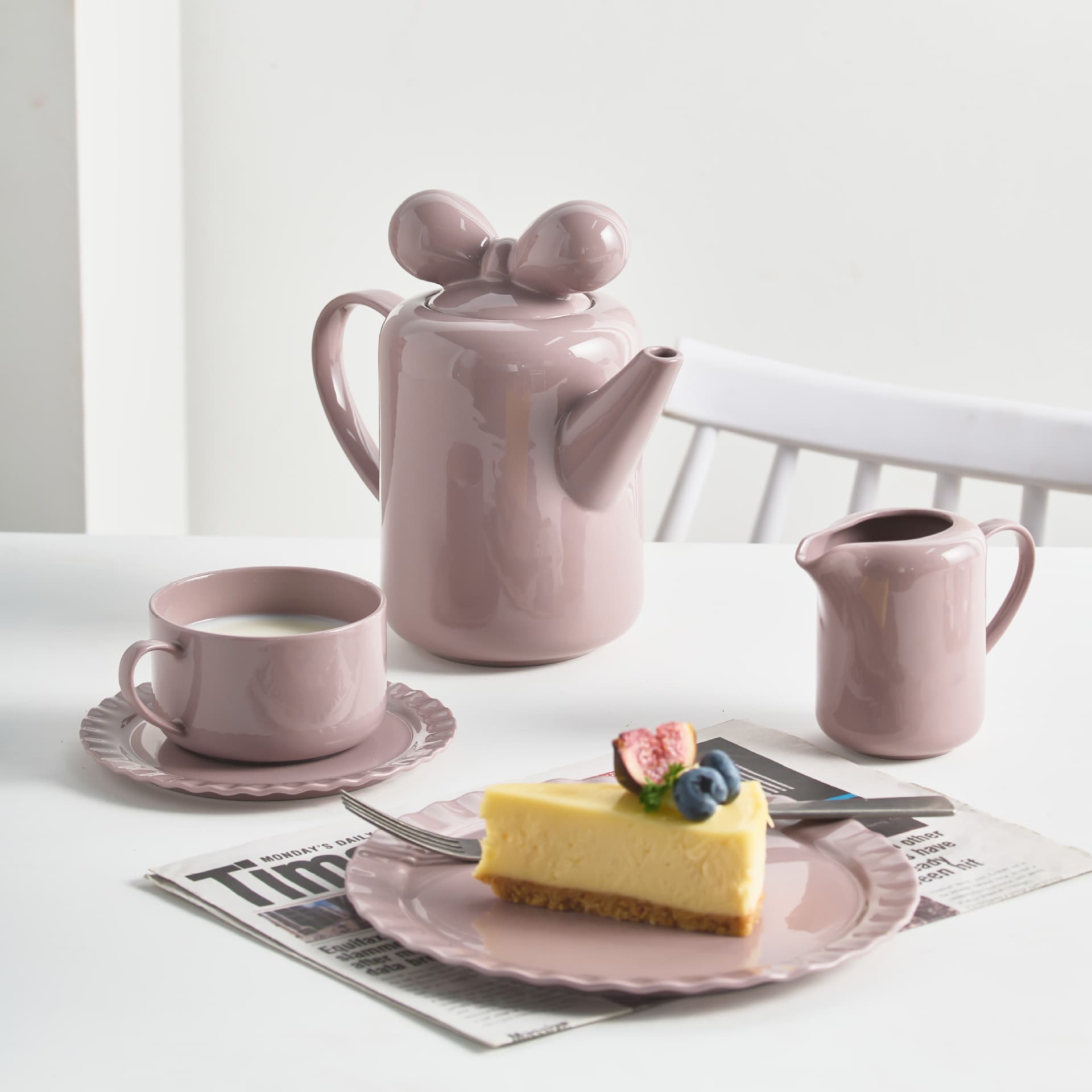 Nordic Ins Style Porcelain Coffee Cup Set, Amazon Creative Flower Tea Cup Saucer Dessert Plate Sugar Pot Afternoon Tea Set