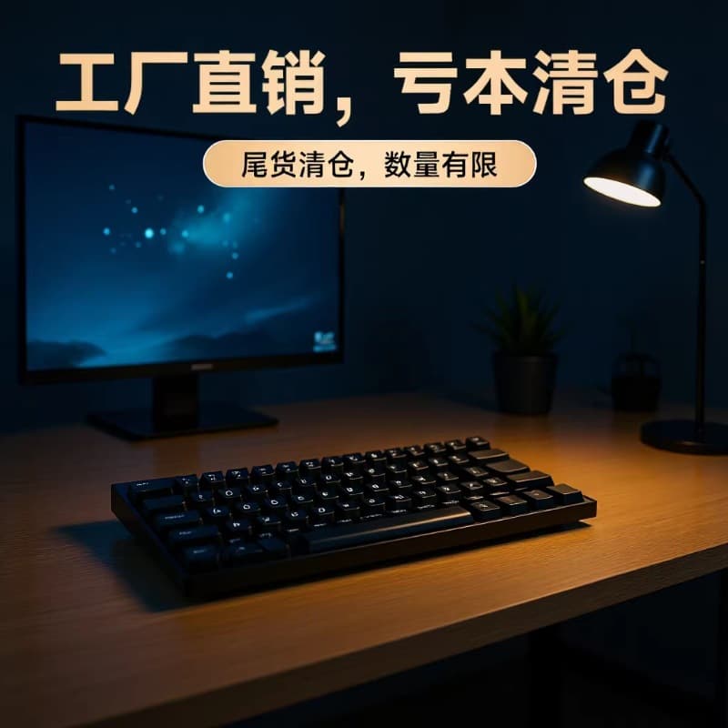[Discount Clearance] Langtu Clearance Wired Keyboard Blue Switch Office Gaming Laptop Keyboard