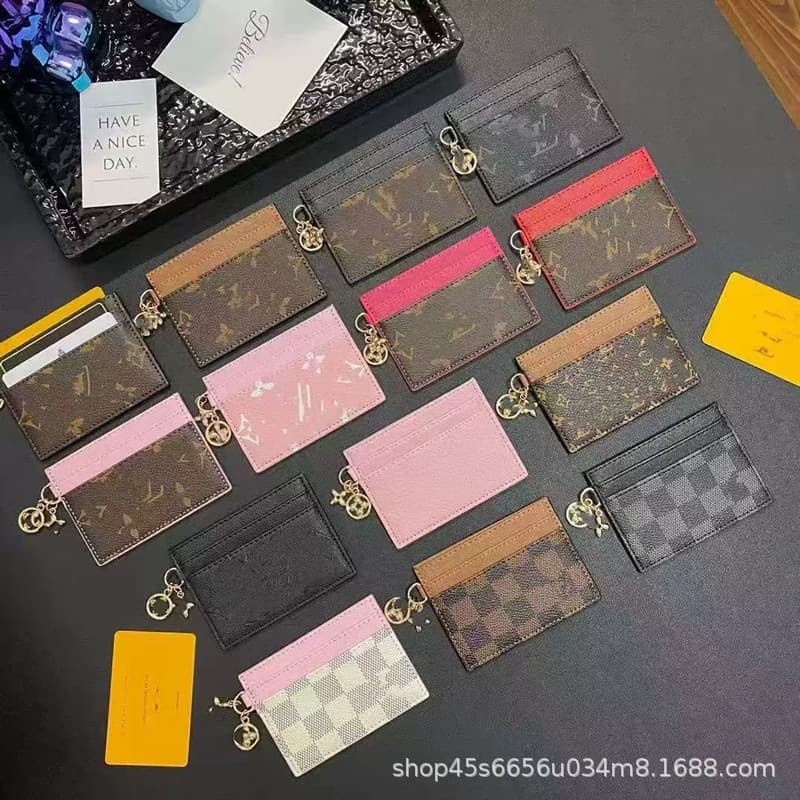 Designer Card Holder Card Case Multi-Slot Work ID Badge Holder Unisex Student Couple Card Case Card Clip