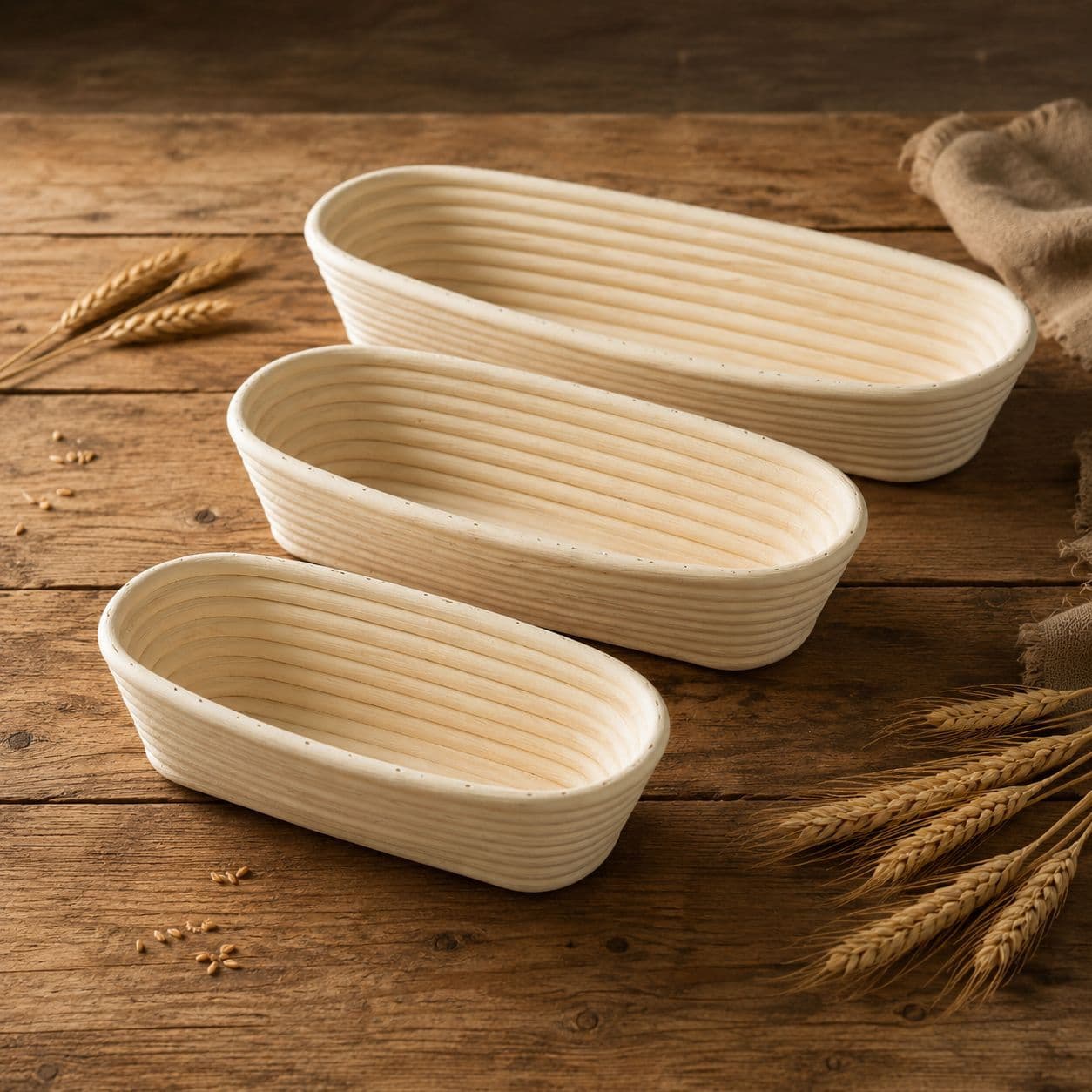 Rattan Oval Proofing Banneton Basket for Sourdough Bread Baking
