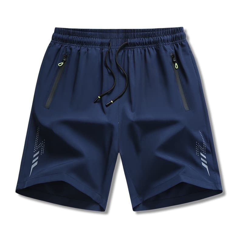 Trending Ice Silk Sports Shorts for Men Summer Thin Quick-Dry Casual 5-Point Shorts Men's Loose Elastic Beach Shorts
