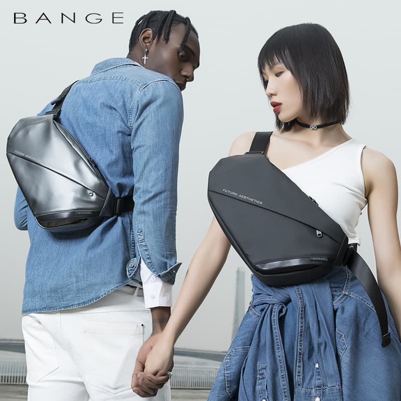 BANGE New Men's Sling Chest Bag Crossbody Bag Korean Style Casual Cross-border Men's Bag Cycling Bag