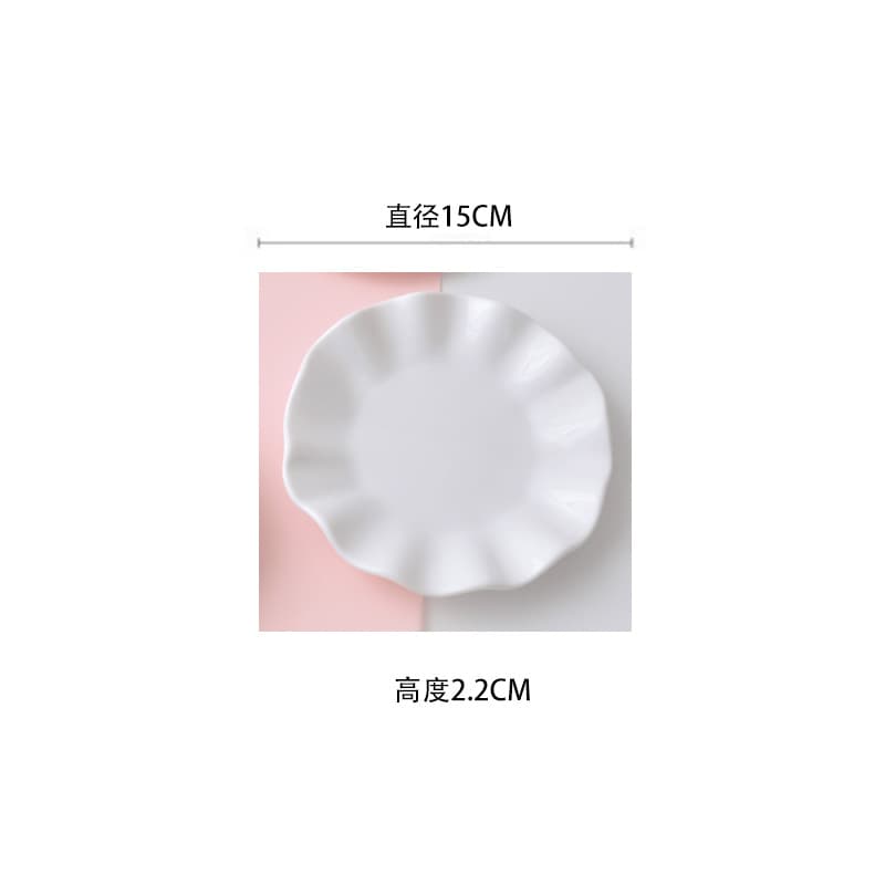 European-style floating plate ceramic tableware home cake plate dessert display photography snack small dish round plate
