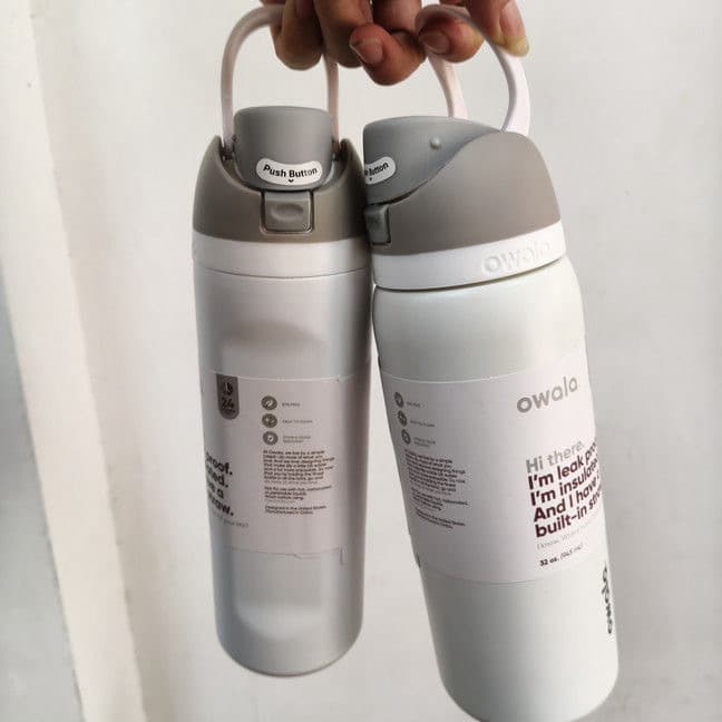 Amazon's new product owala glacier white thermos cup owala same fruit cup household double-layer water cup