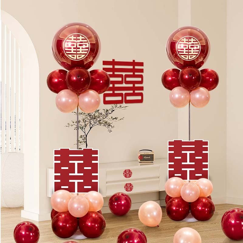 Wedding Balloon Arch Column Stand Set Floor Standing Festive Wedding Engagement Decoration Marriage Setup Support