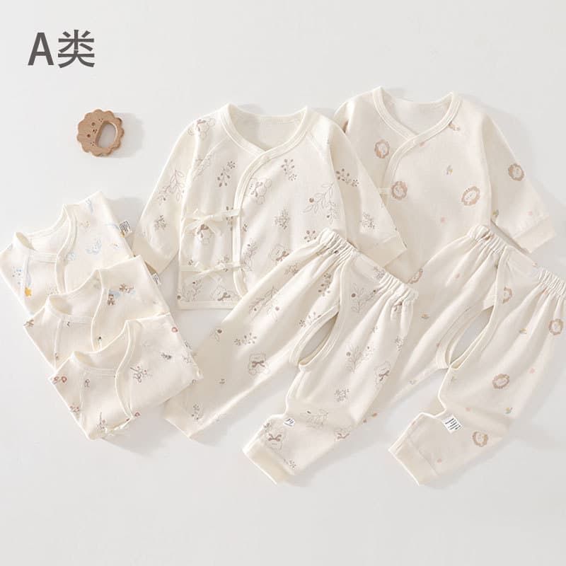 Source factory spring and autumn pure cotton boneless baby suit with straps newborn butterfly clothing baby crotchless pants bottoming clothing
