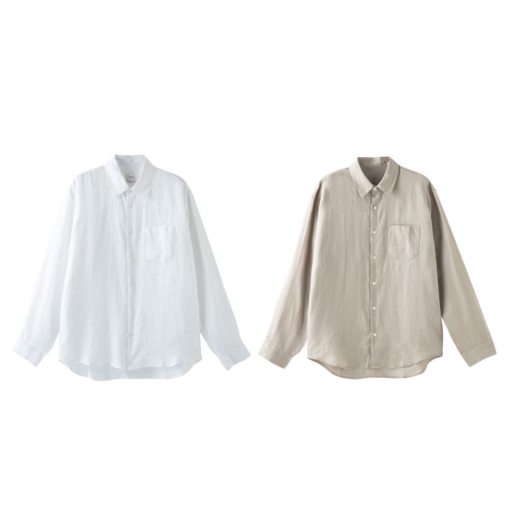 Muji Men's Hemp Washed Long Sleeve Shirt Men's Casual Shirt 2026 Summer New Arrival