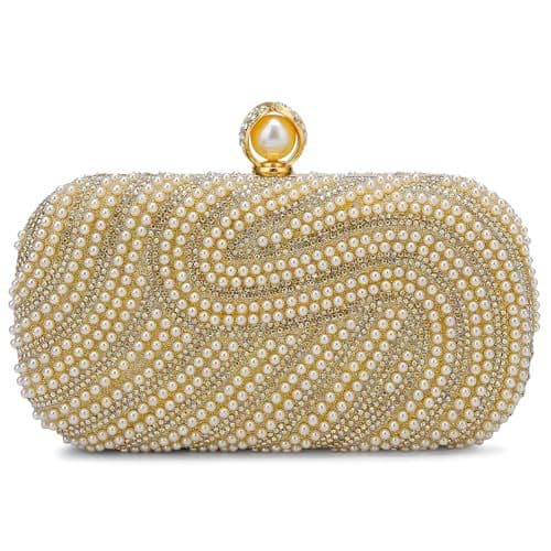 Cross-border Hot Selling Vintage Pearl Evening Bag New Beaded Cheongsam Clutch Evening Party Pearl Bag