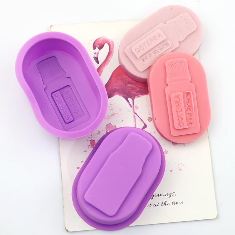 Minghao Spot Single Oval Water Bottle Silicone Cake Mold Handmade Soap Mold Plaster Mold DIY Baking Silicone Mold