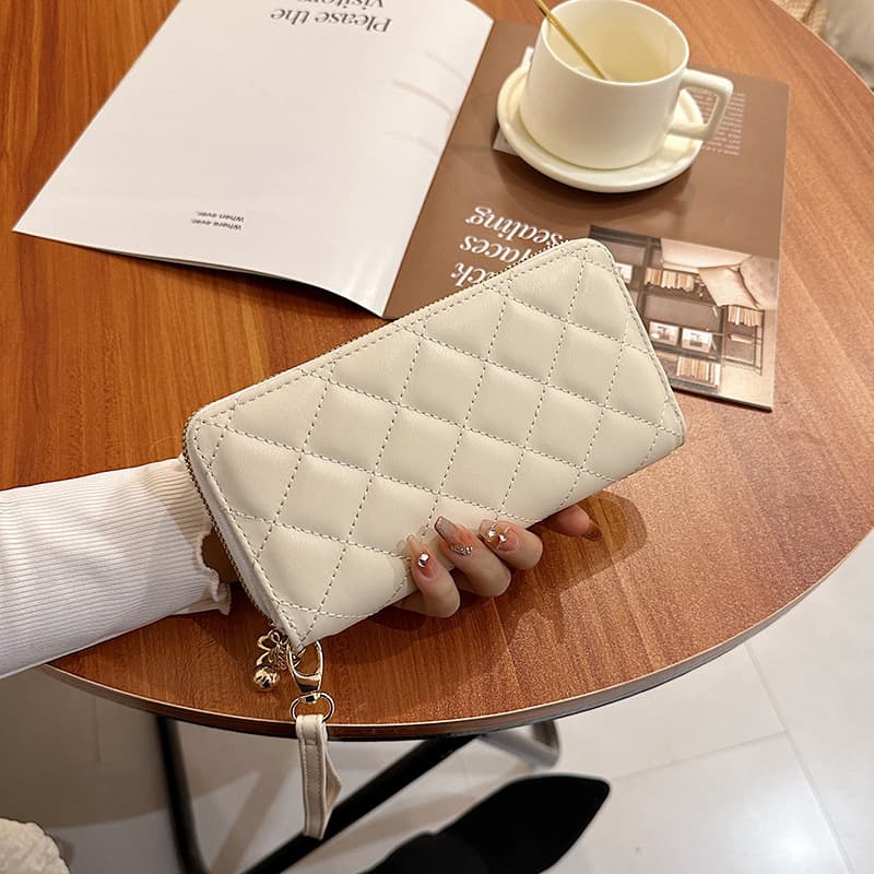 Diamond Pattern Women's Wallet Women's Long Multi-Function Wallet 2025 New Fashion Card Bag Clutch Wallet Zipper