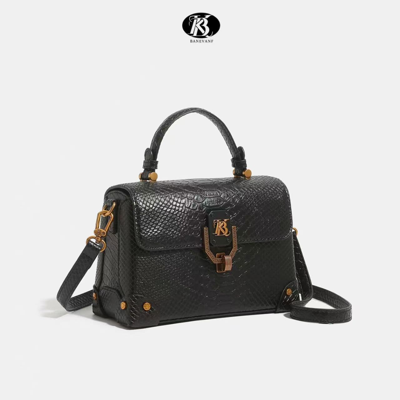 Luxury Brand Women's Handbag 2026 New Style Lock Clasp Top Handle Square Bag Women's Crossbody Fashionable Small Bag for Export