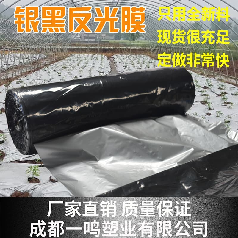 Factory Direct Wholesale Agricultural PE Grape Apple Silver Black Reflective Film Silver Black Mulch Film Perforated Reflective Mulch Film