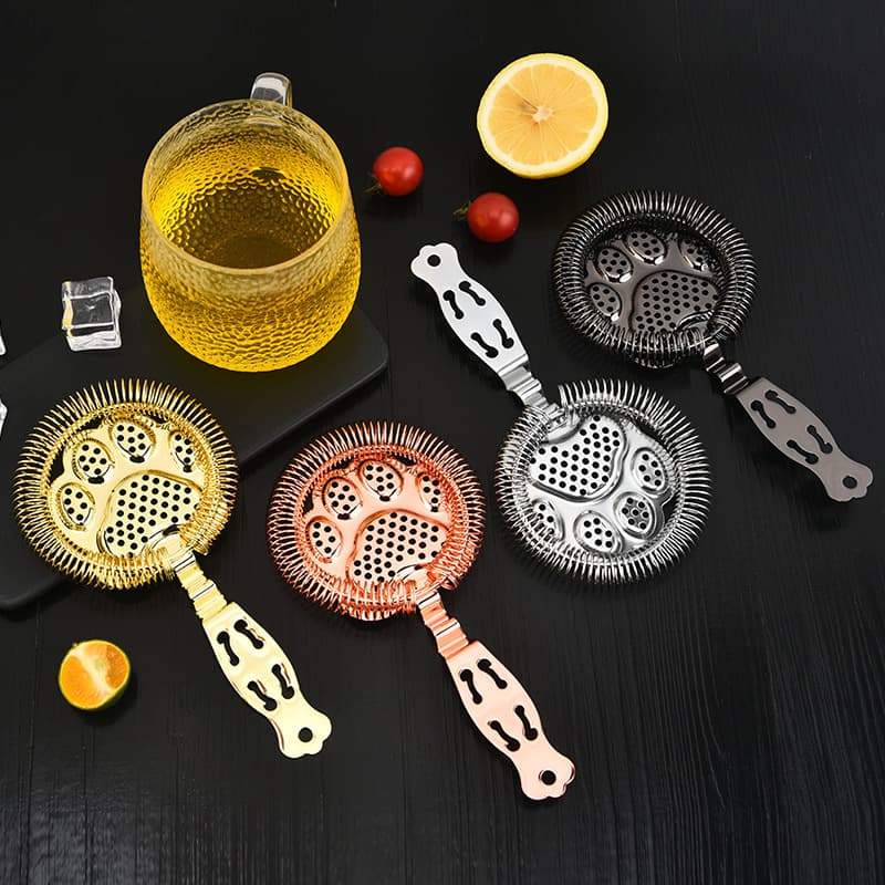 Cross-border New Product 304 Stainless Steel Cocktail Shaker Ice Strainer, Wine Filter, Bartending Tool, Bear Paw Ice Strainer