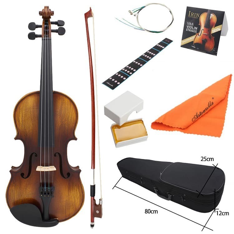 Retro Spruce Solid Wood Violin for Beginners And Performances Matte Finish 4/4 Size Violin Aston Villa Brand Music Instrument