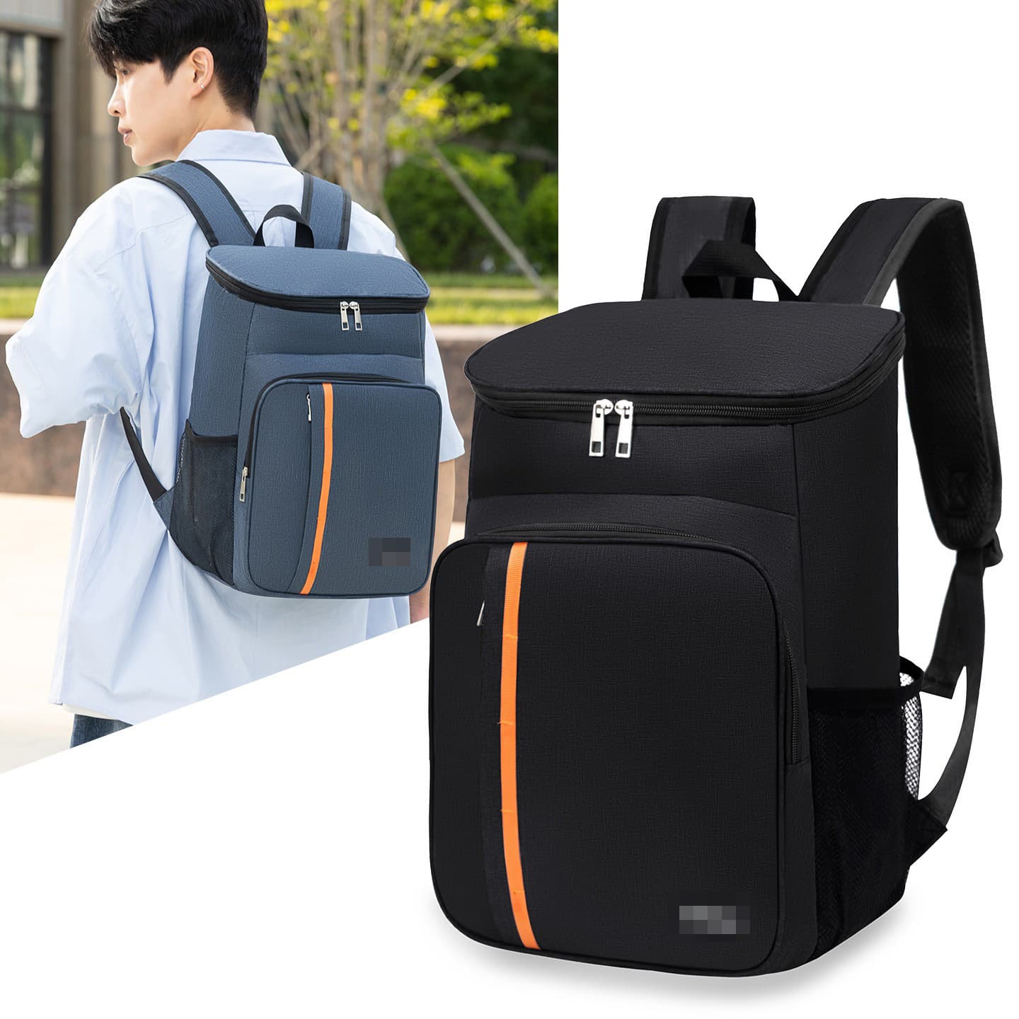 Portable Picnic Outdoor Large Capacity Thermal Bag Aluminum Foil Meal Delivery Box Insulated Backpack Dual Shoulder Handbag