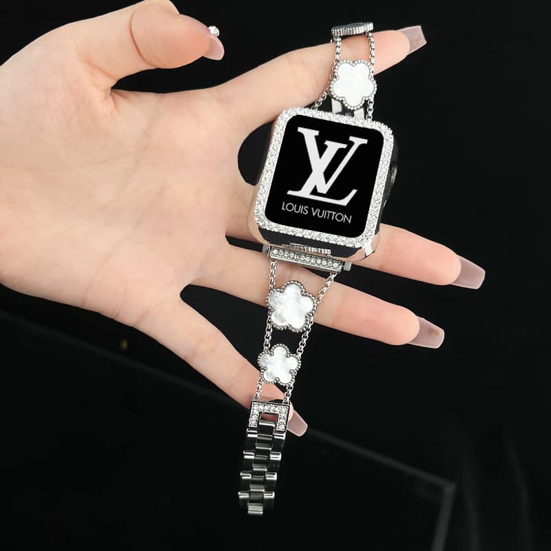 Suitable for Apple watch strap new S10 wrist strap girls metal smart wrist strap watch5 high-end summer