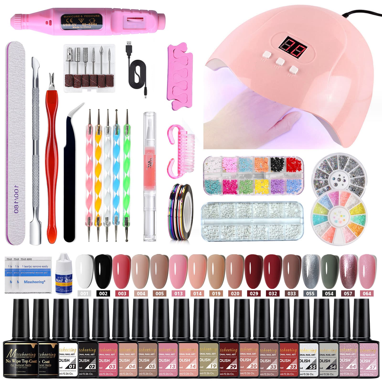 Nail Polish Gel 35-Piece Set Nail Mold Brush Nail Art Nail Lamp Tool Grinder Grinding Set