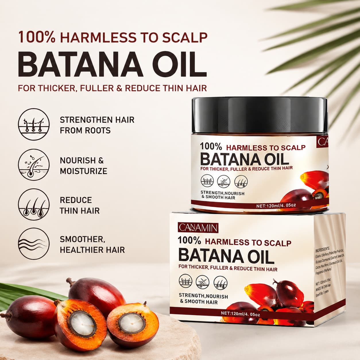 Cross-border stock Batana Conditioner Moisturizing Smoothing Repair Hair Batana Oil for Hair Growth