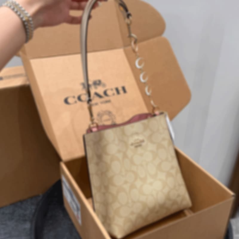 Mollie22 Vintage Double-Layer Bucket Bag, Handbag, Crossbody Bag, Versatile Commuting Handbag, Jasmine