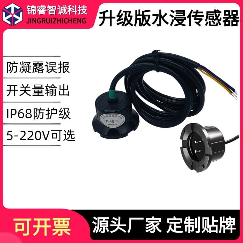 24V Water Immersion Sensor Data Room Base Station Flood Alarm Switch Transmitter Sensing Point Stainless Steel Probe